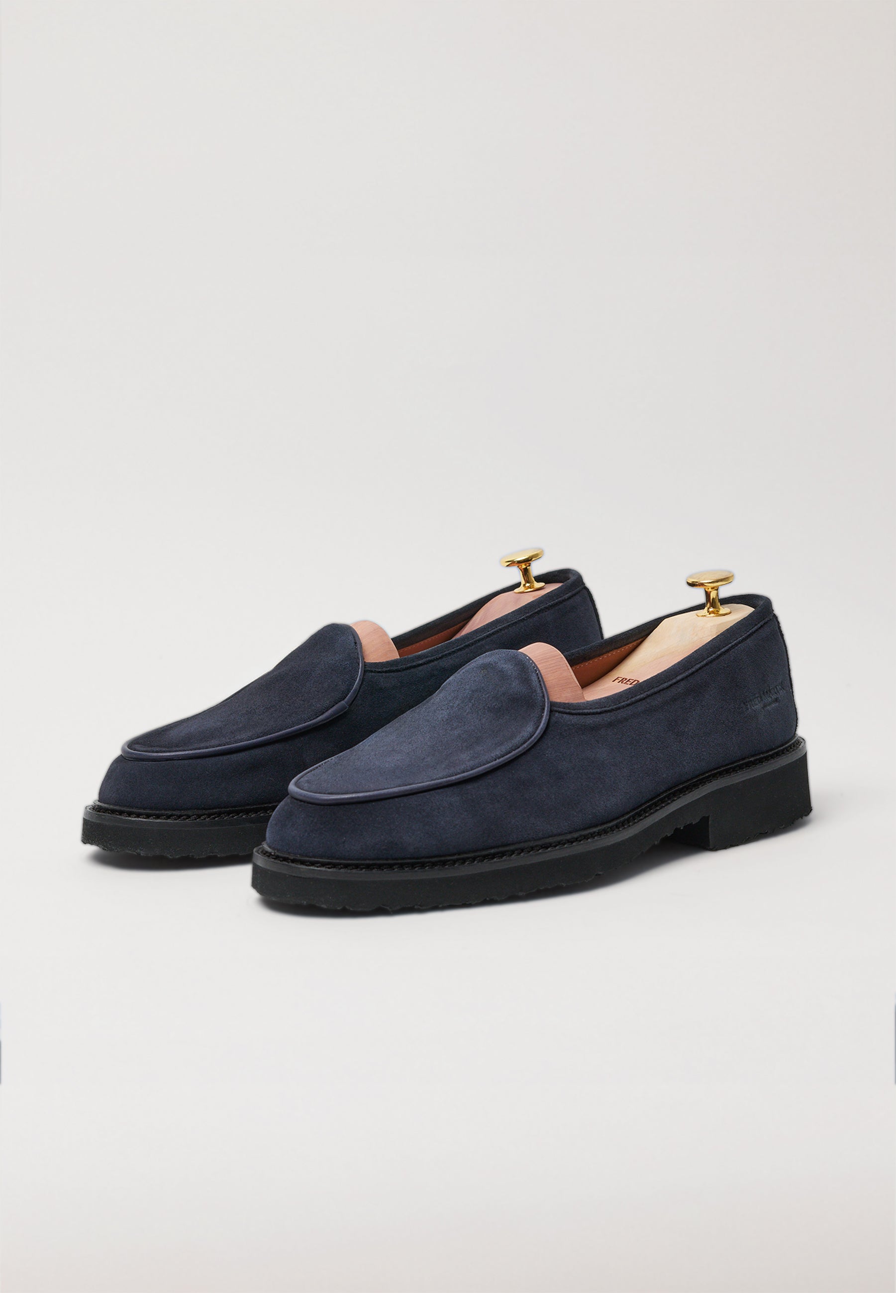 Belgian Loafer - Navy Suede