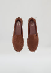 Slippers Women - Red Brown Suede