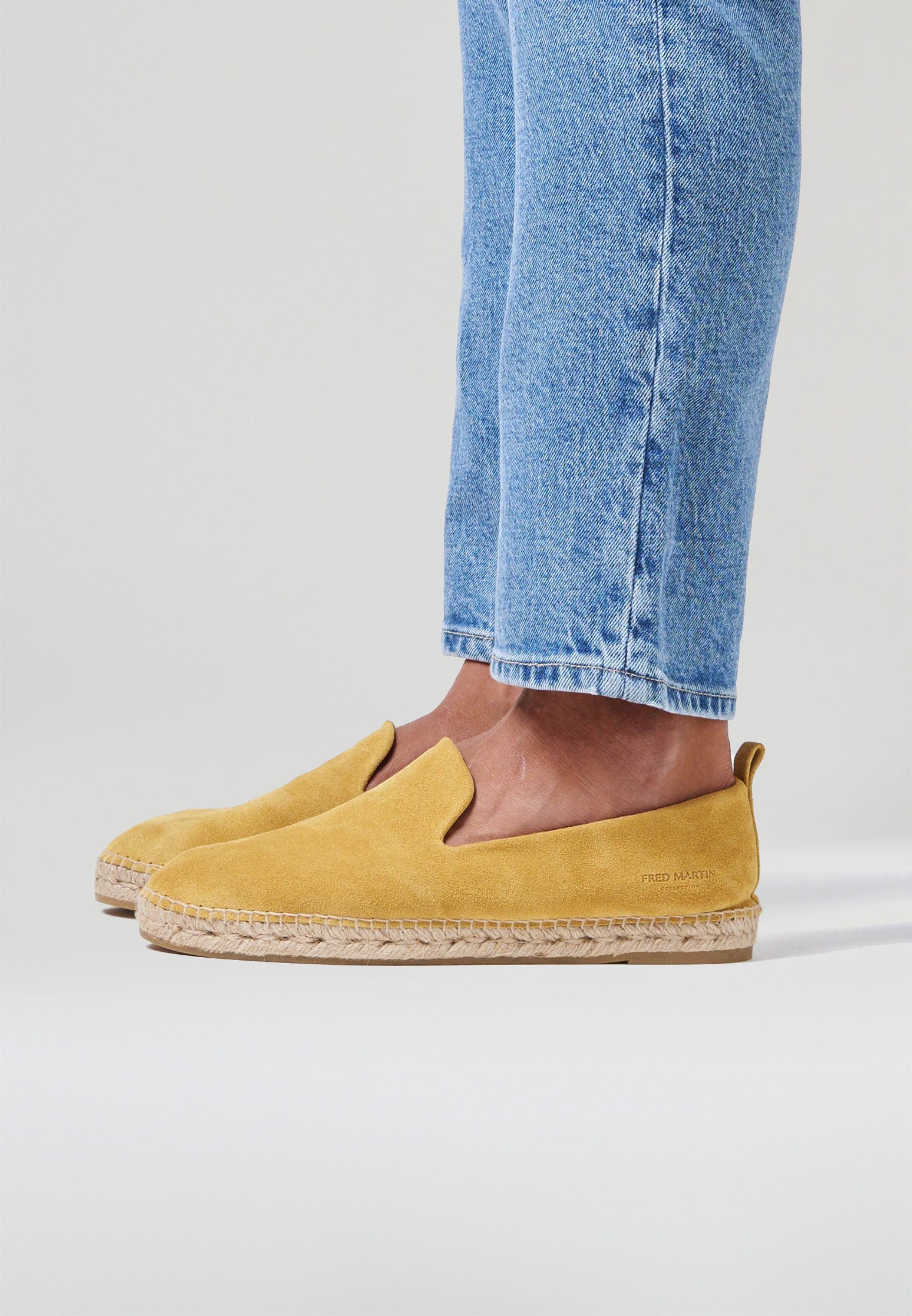 Hausschuhe - Senfgelbes Wildleder