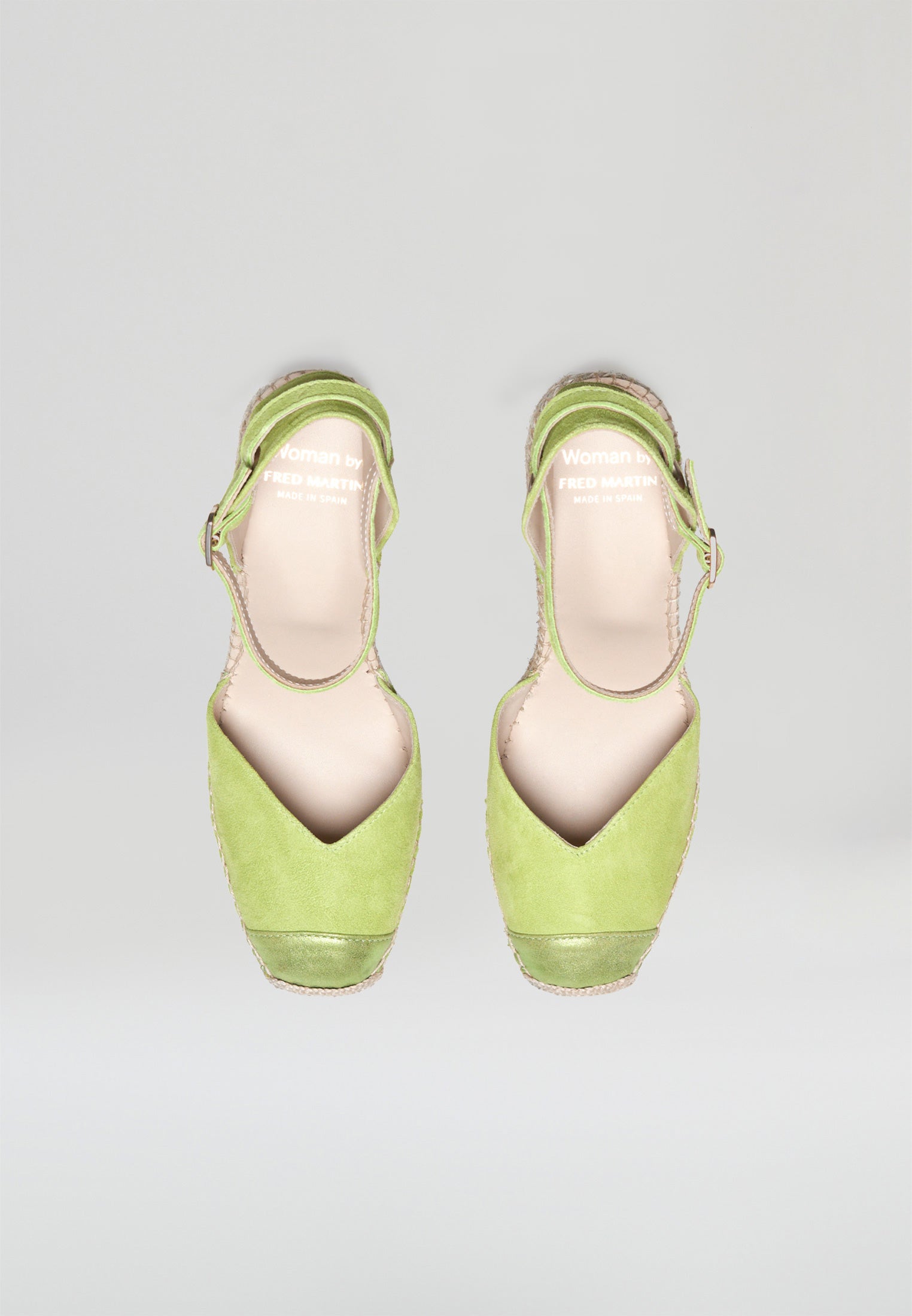 Square Toe Wedges - Lime Suede