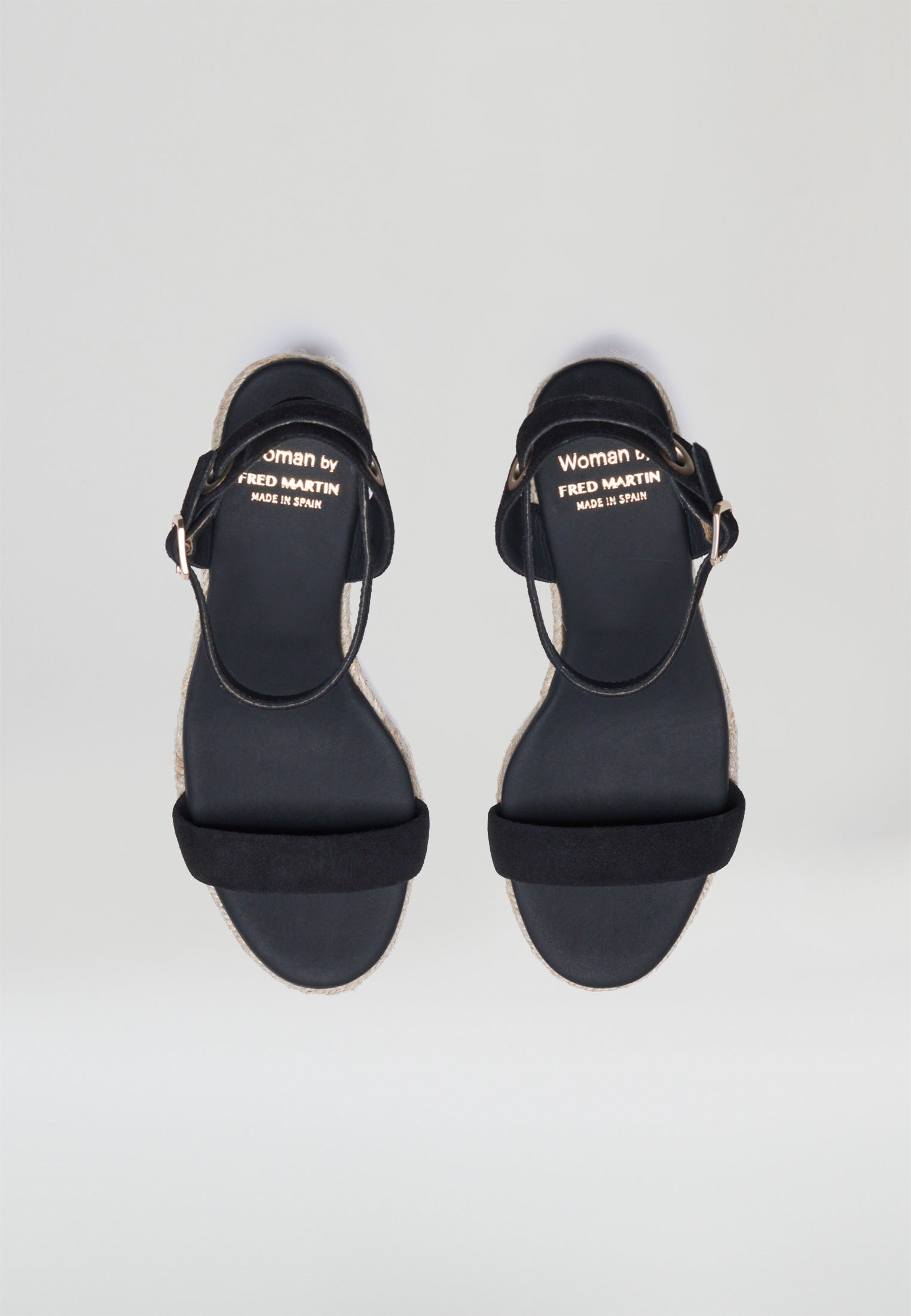 Wedge Sandals-Black Fred Martin Collection