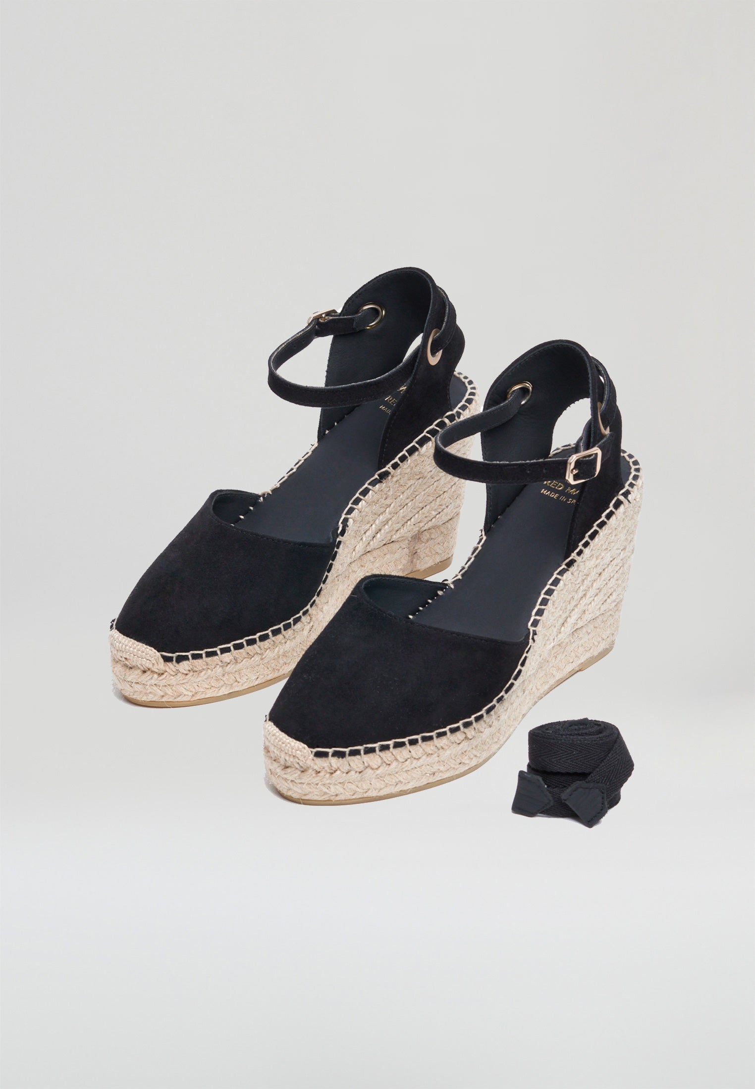 Wedges - Schwarzes Wildleder