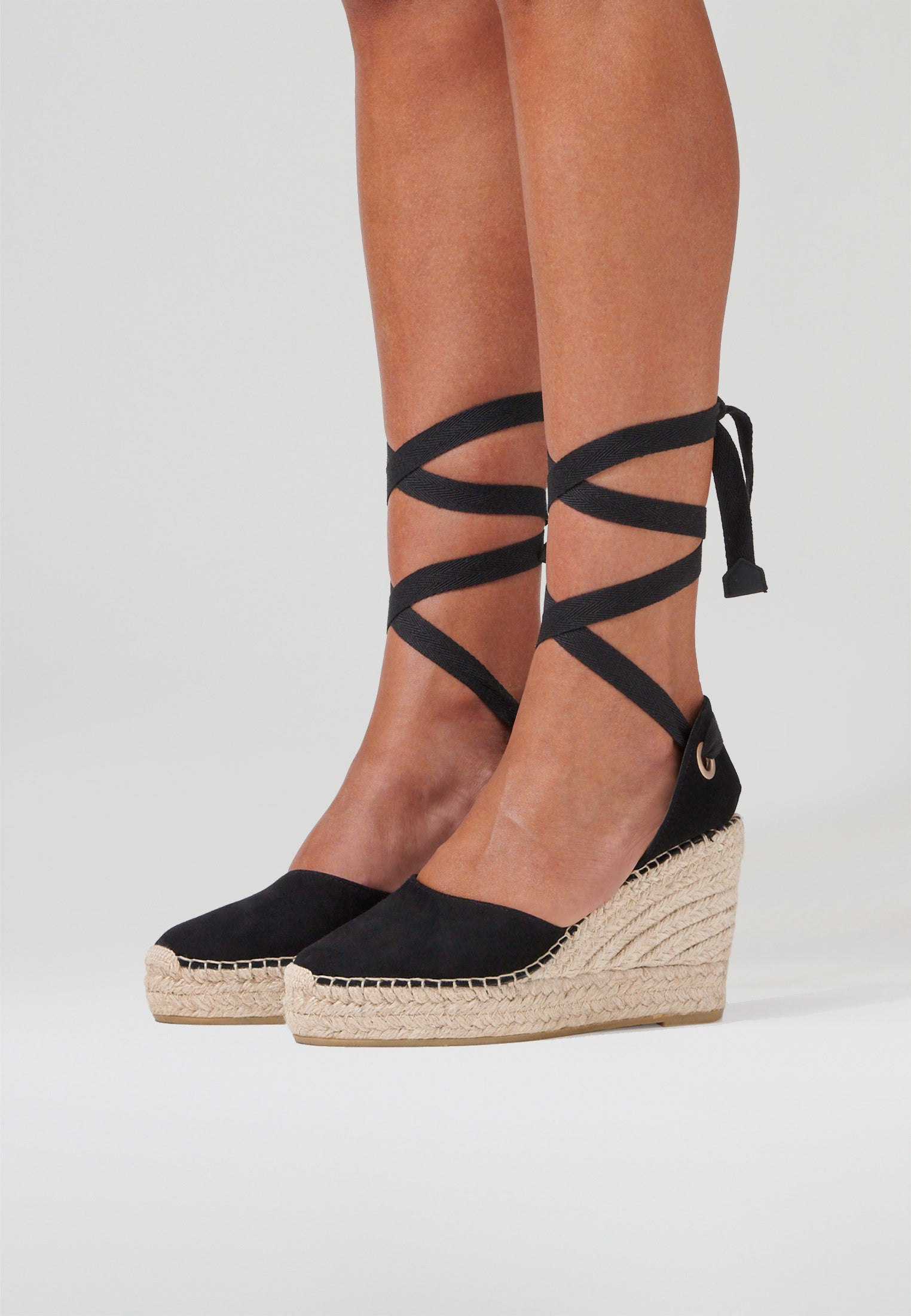 Wedges - Schwarzes Wildleder