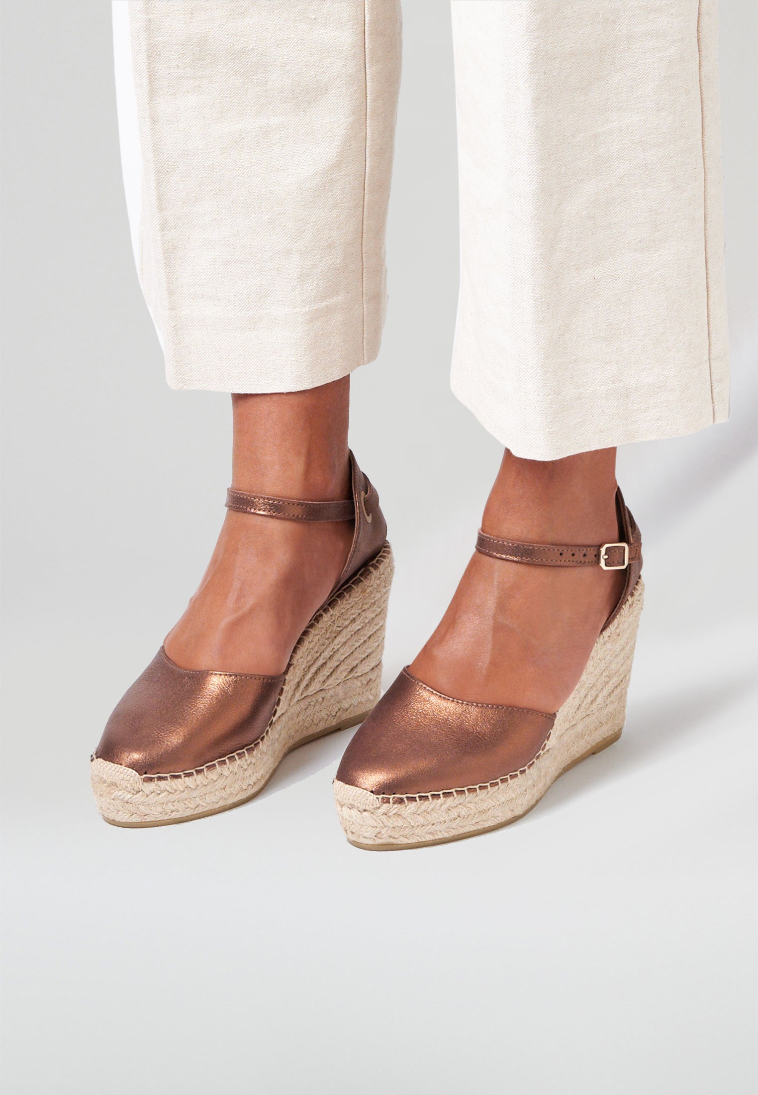 Wedges - Wildleder in Kupfer