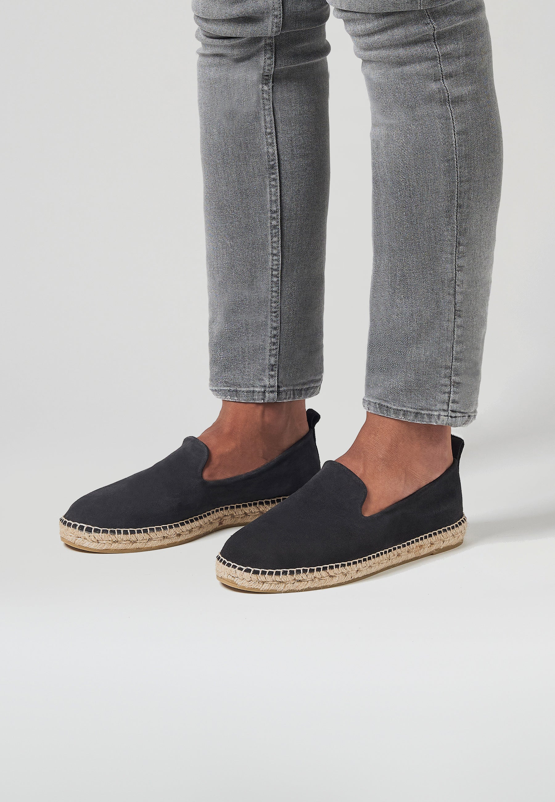 Slippers - Charcoal Suede