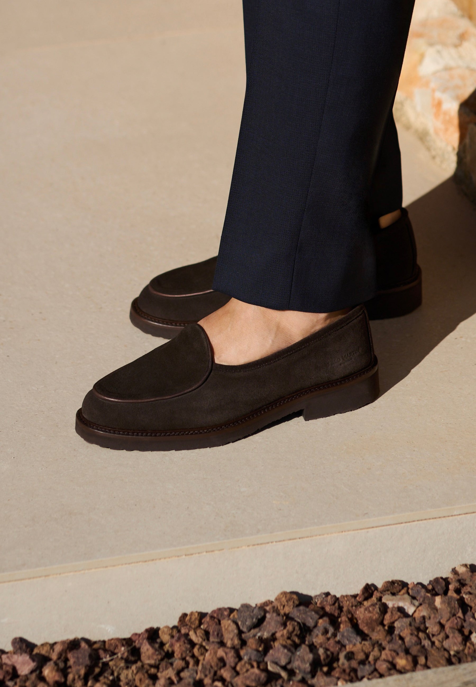Belgian Loafer - Testa Brown Suede