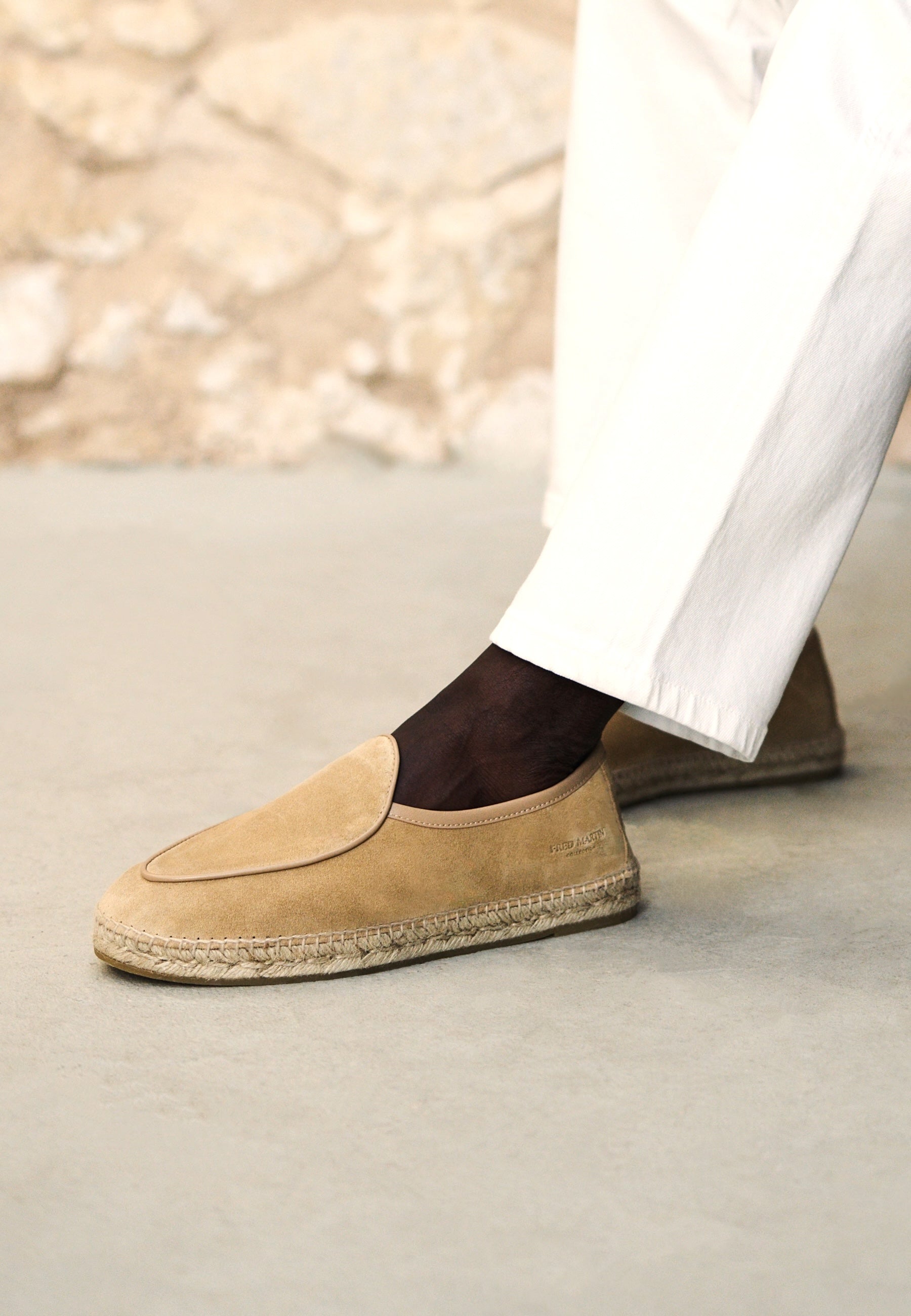 Belgian Loafer - Champagne Suede