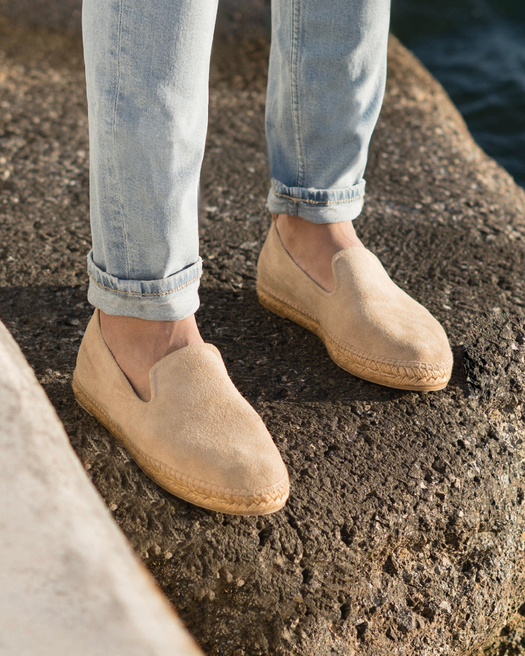 Slippers - Champagne Suede