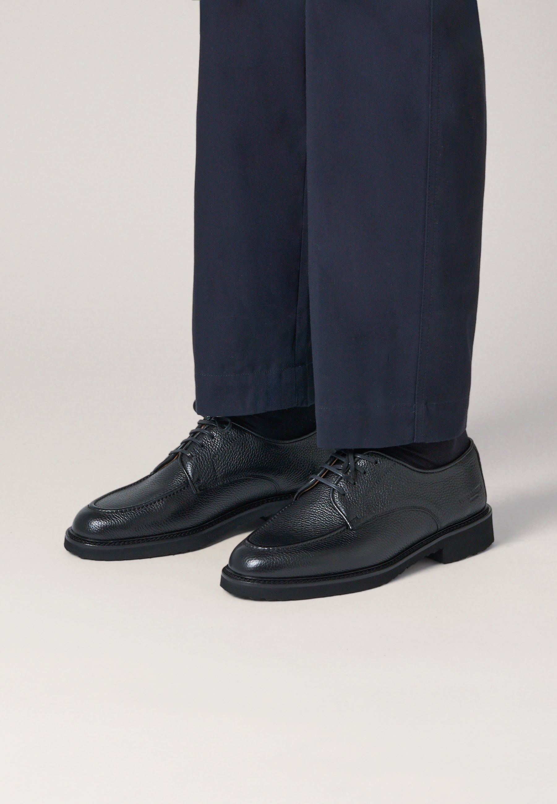 Derbies - Full-Grain Black Leather