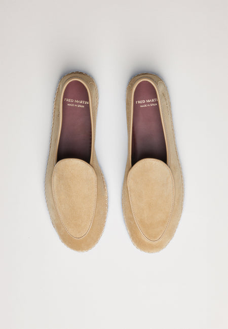 Belgian Loafer - Champagne Suede