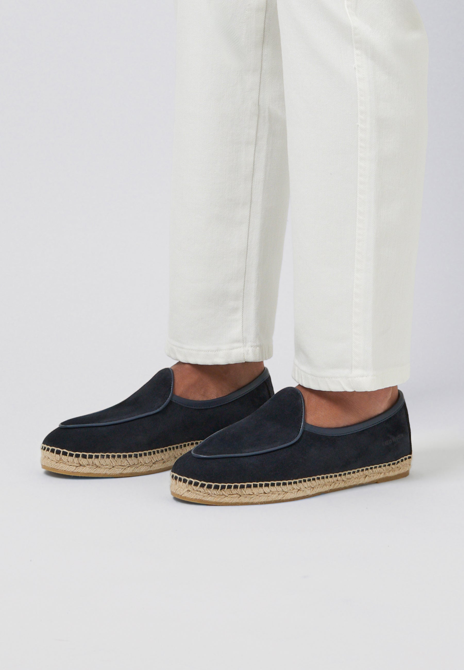 Belgian Loafer - Navy Suede