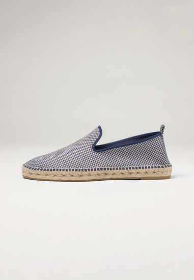 Slippers Eco - Blue Checker Eco Fabric
