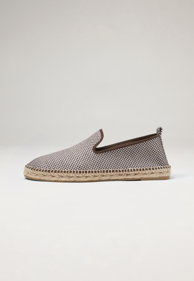 Slippers Eco - Brown Checker Eco Fabric