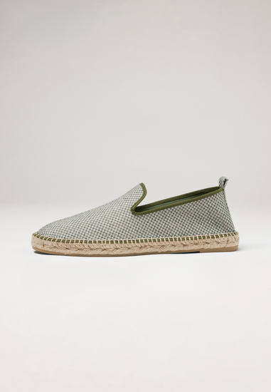 Slippers Eco - Green Checker Eco Fabric