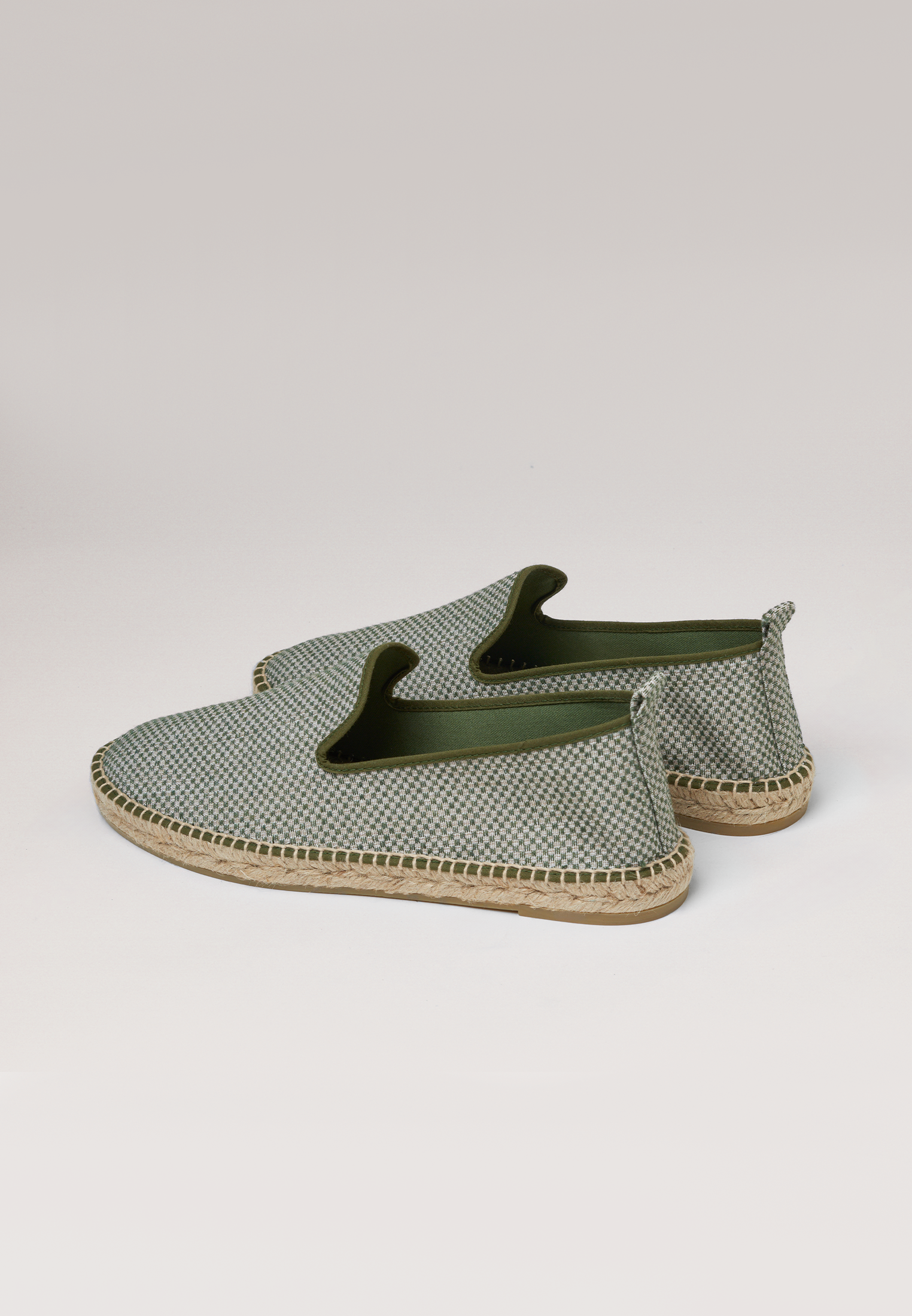 Slippers Eco - Green Checker Eco Fabric