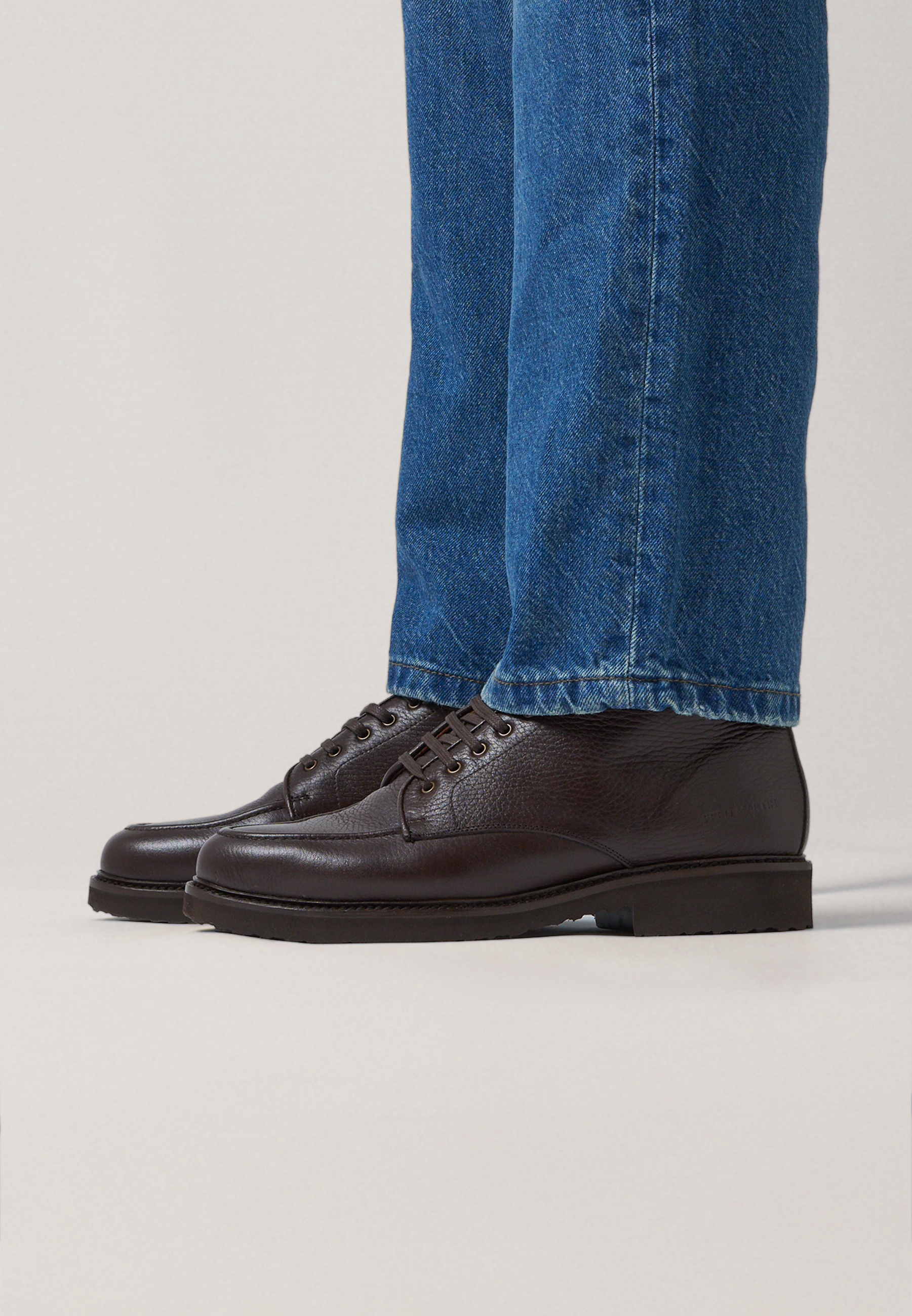 Laced Boots - Full-Grain Brown Leather