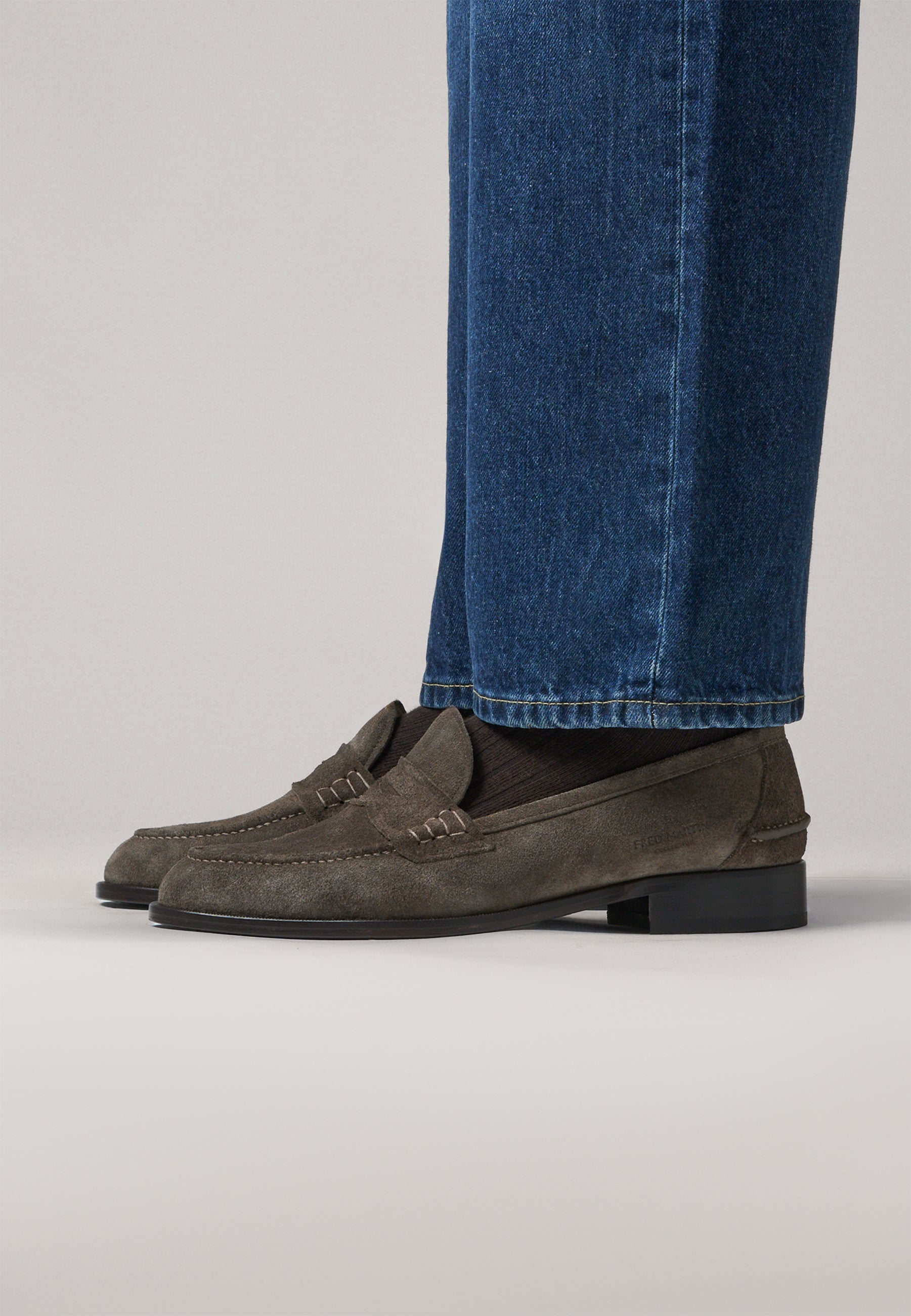 Penny Loafers - Loden Grey Suede