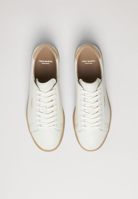 Sneakers - Tennis White Almond Leather
