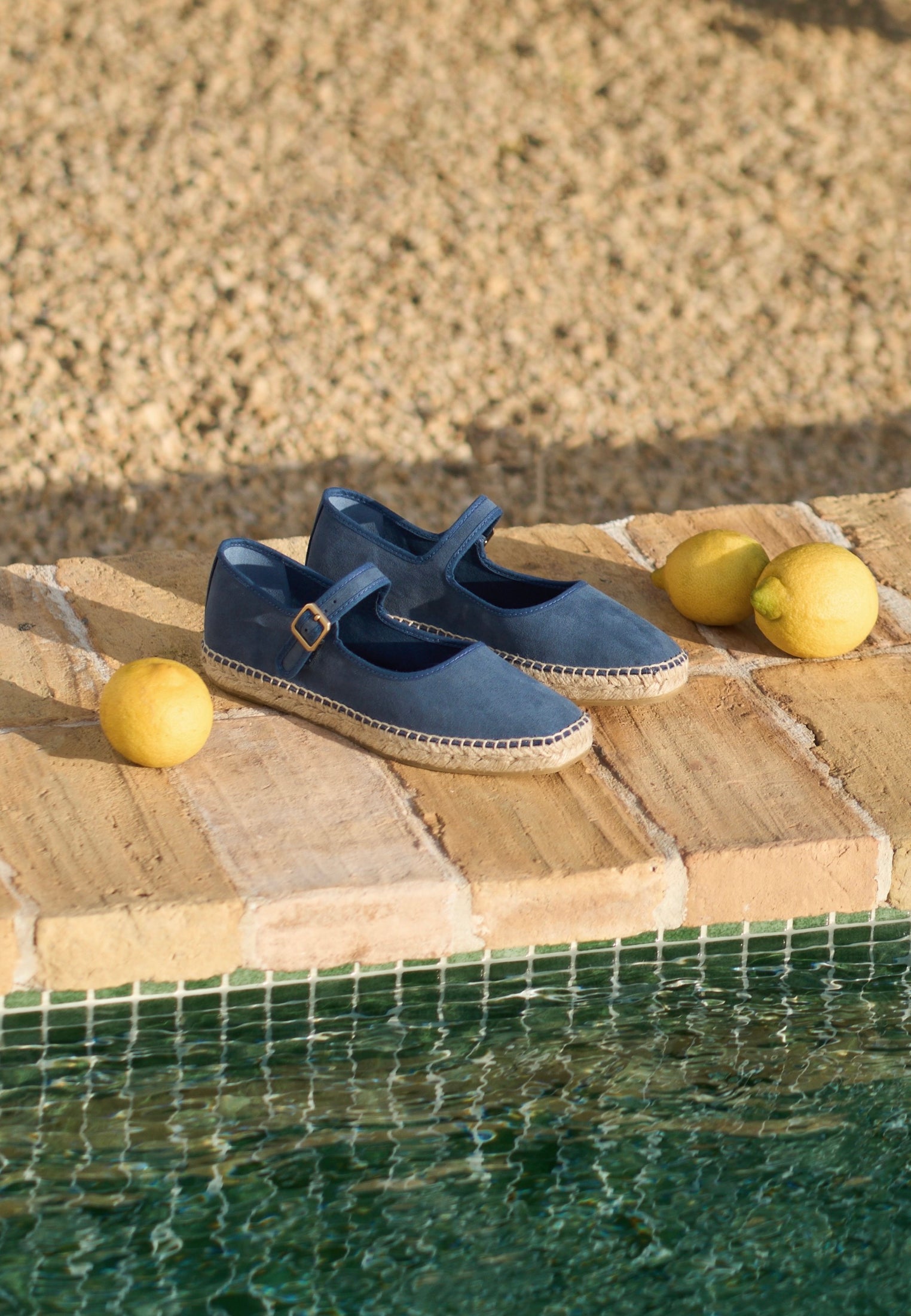 Ballerines - Daim végétalien bleu sarcelle