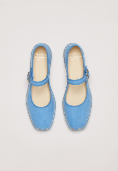 Ballerinas - Sky Blue Vegan Suede