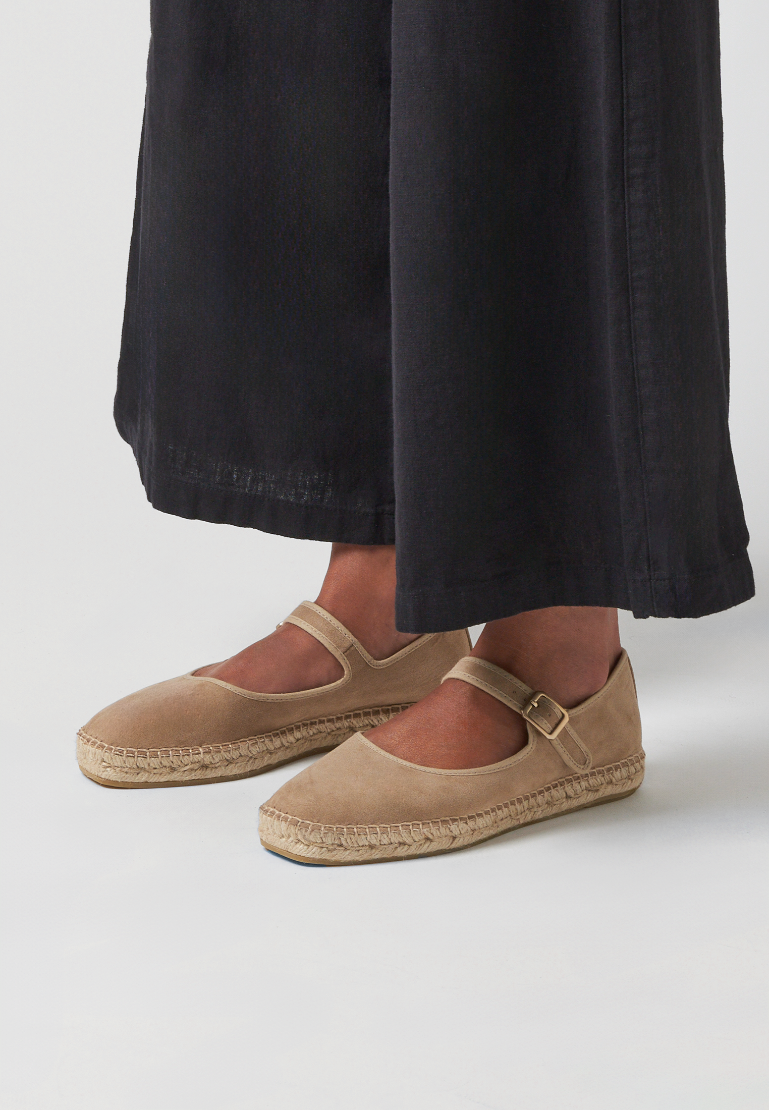 Ballerines - Daim végétalien bleu sarcelle