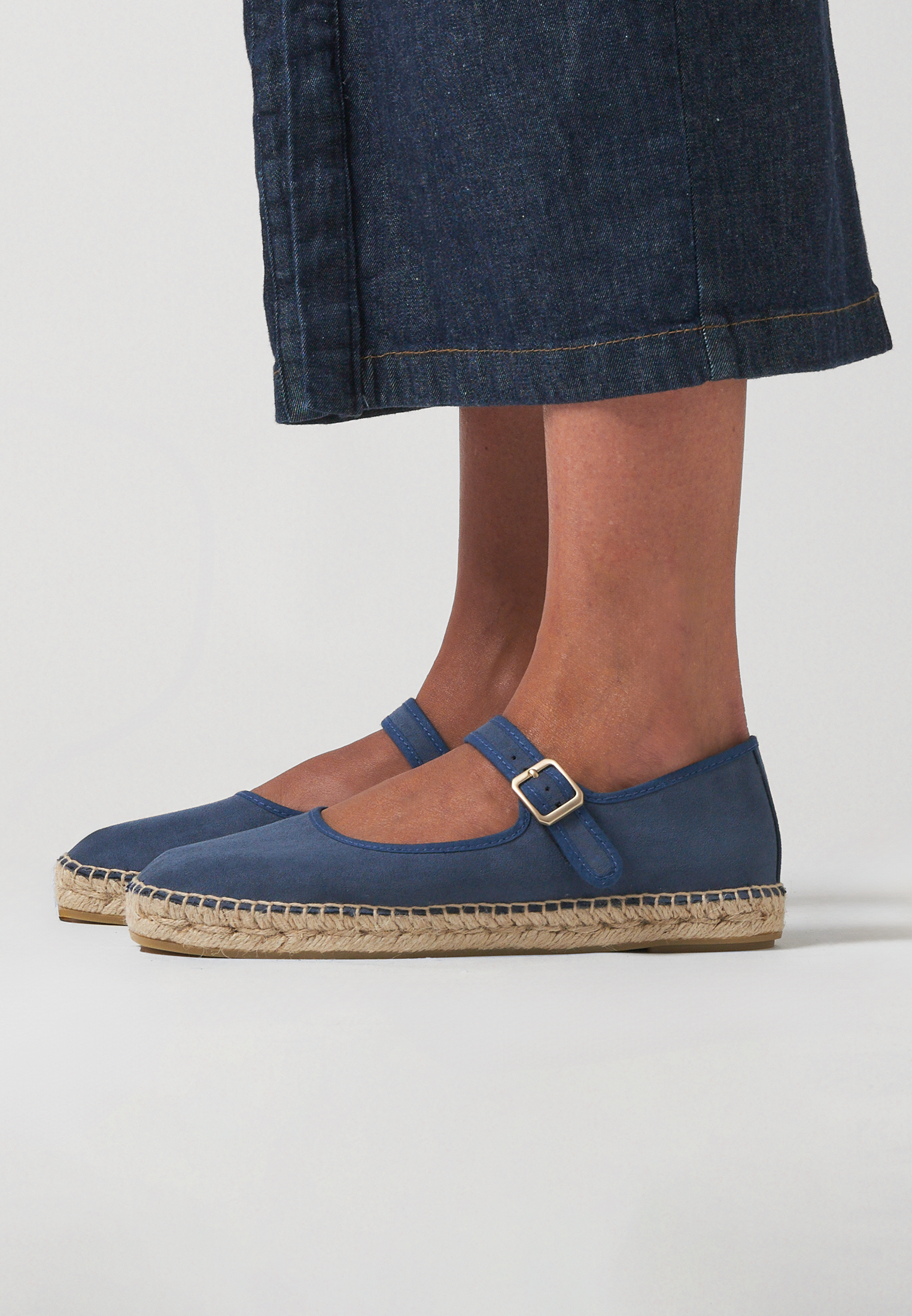 Ballerines - Daim végétalien bleu sarcelle