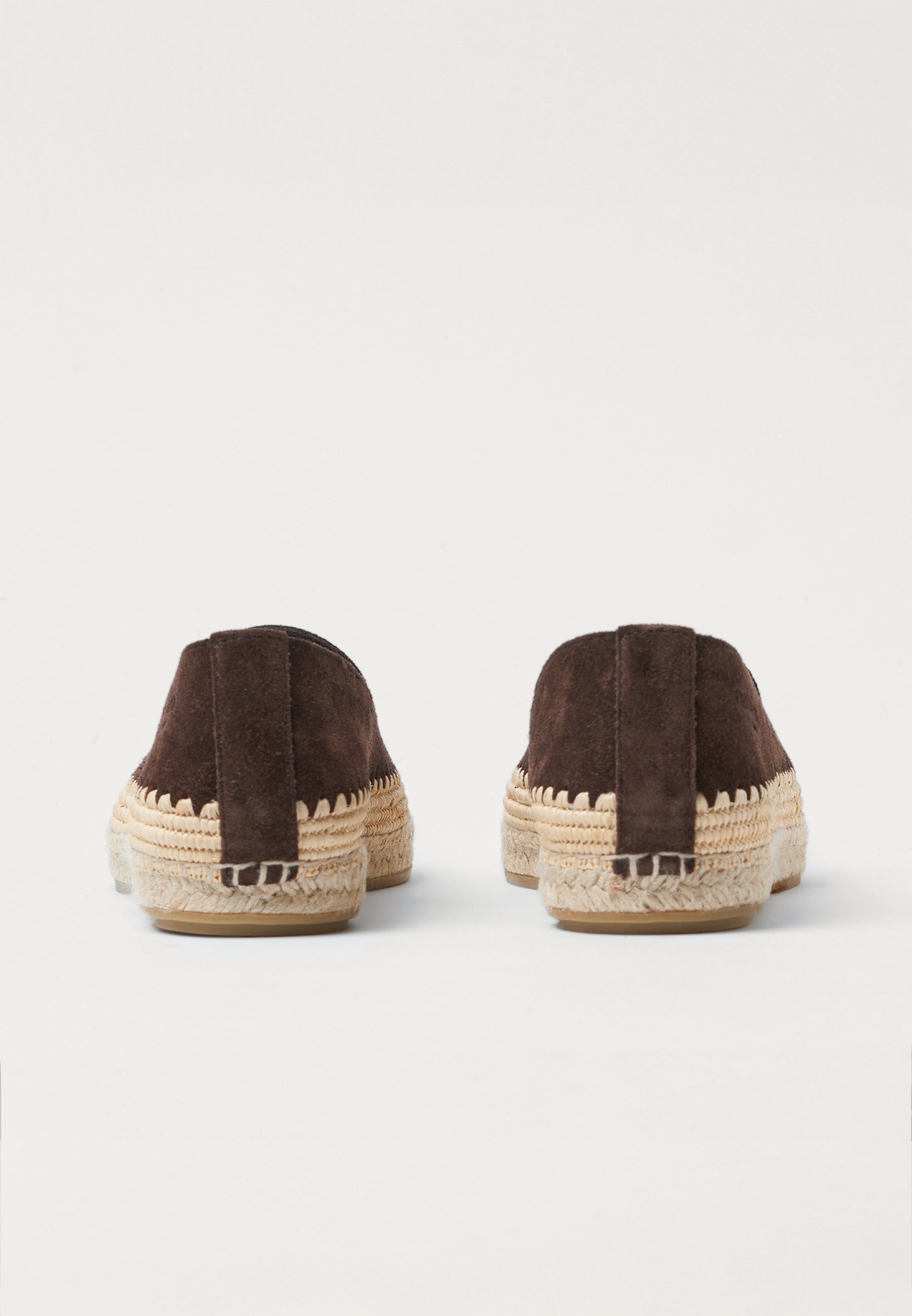 Raffia Slippers - Brun Suede