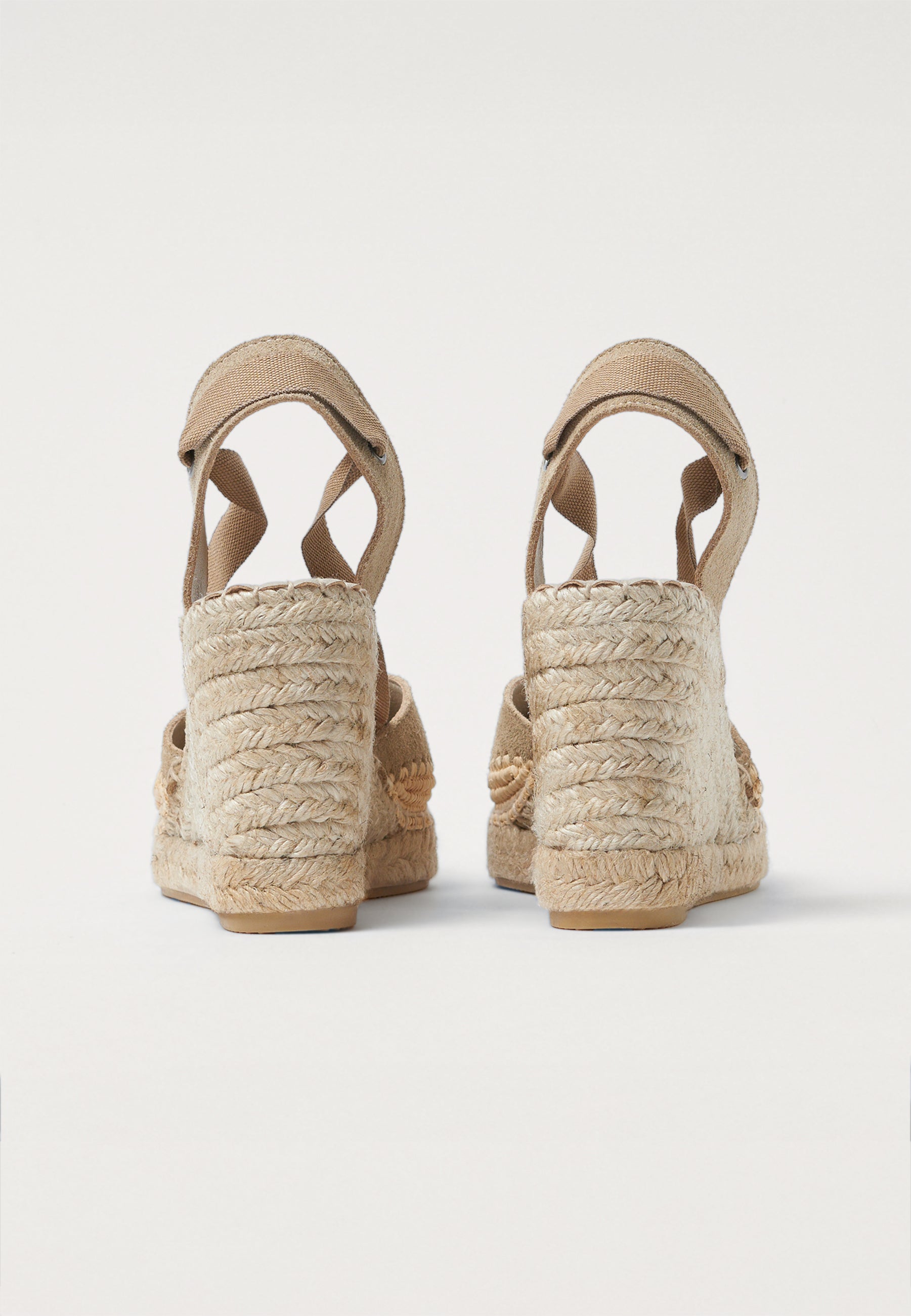 Raffia Wedges - Sahara Suede