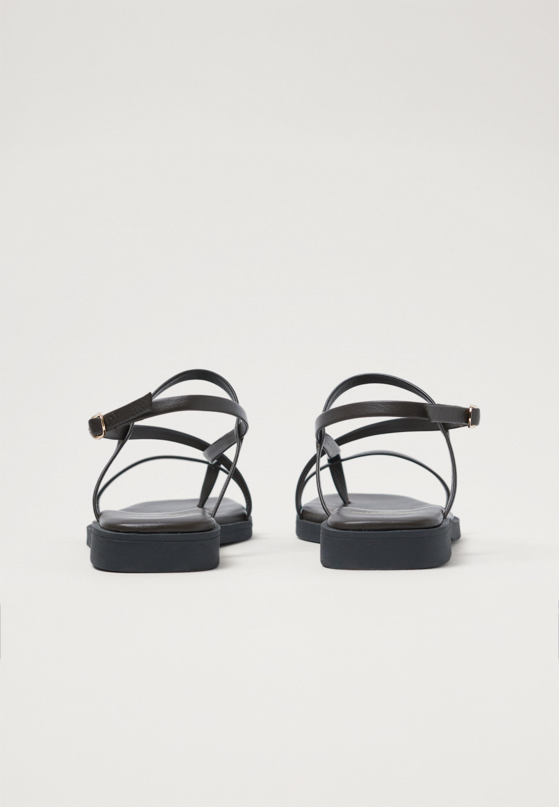 Strappy Sandals - Chocolate Leather