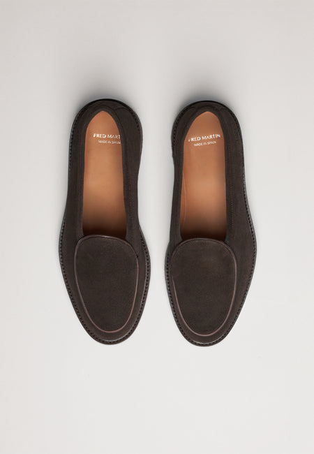 Belgian Loafer - Testa Brown Suede