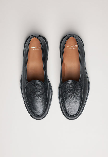 Belgian Loafer - Full-grain Black Leather