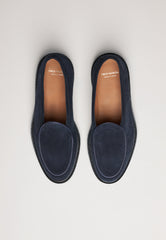Belgian Loafer - Navy Suede