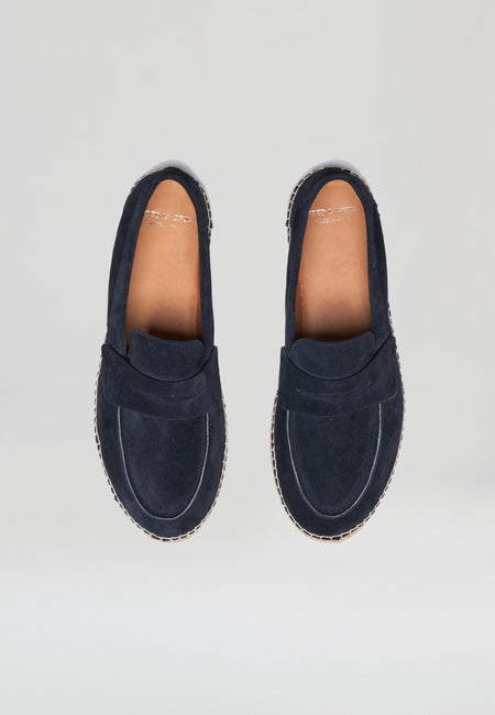 Loafers - Navy Suede