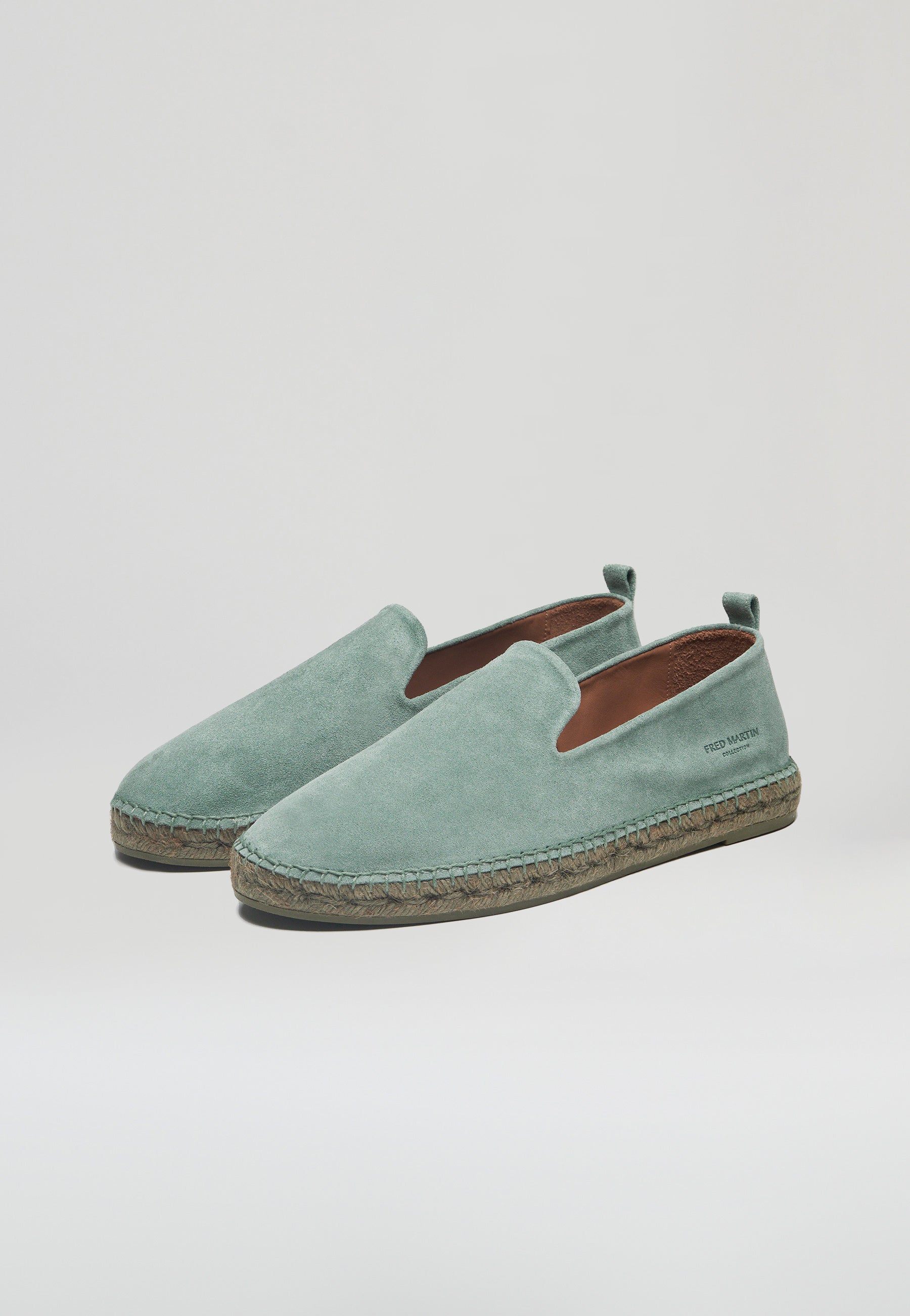 Slippers Militare Suede. Green Men. Fred Martin Collection