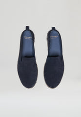 Slippers - Navy Suede