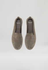 Slippers - Olive Green Suede