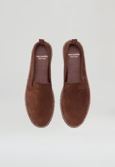 Slippers - Red Brown Suede