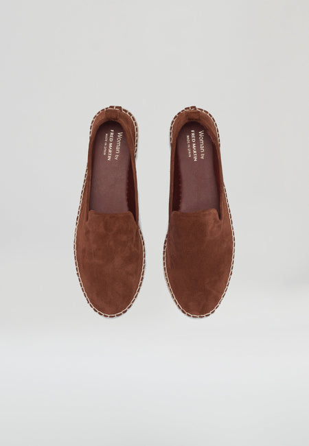 Slippers Women - Red Brown Suede