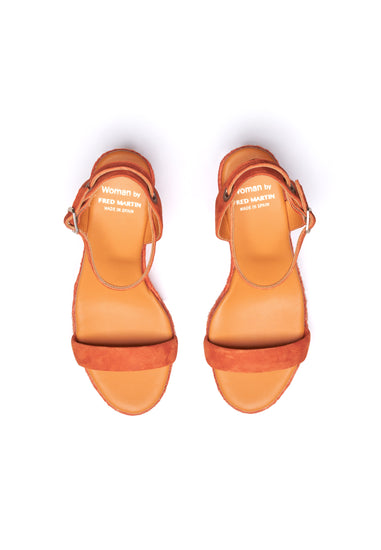 Wedge Sandals - Peach Suede