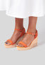 Wedge Sandals - Peach Suede