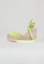 Square Toe Wedges - Lime Suede