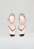 Square Toe Wedges - Taupe Black Suede