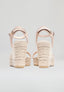 Wedge Sandals - Beige Suede