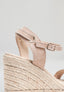 Wedge Sandals - Beige Suede