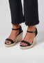 Wedge Sandals - Black Suede