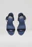 Wedge Sandals - Navy Suede