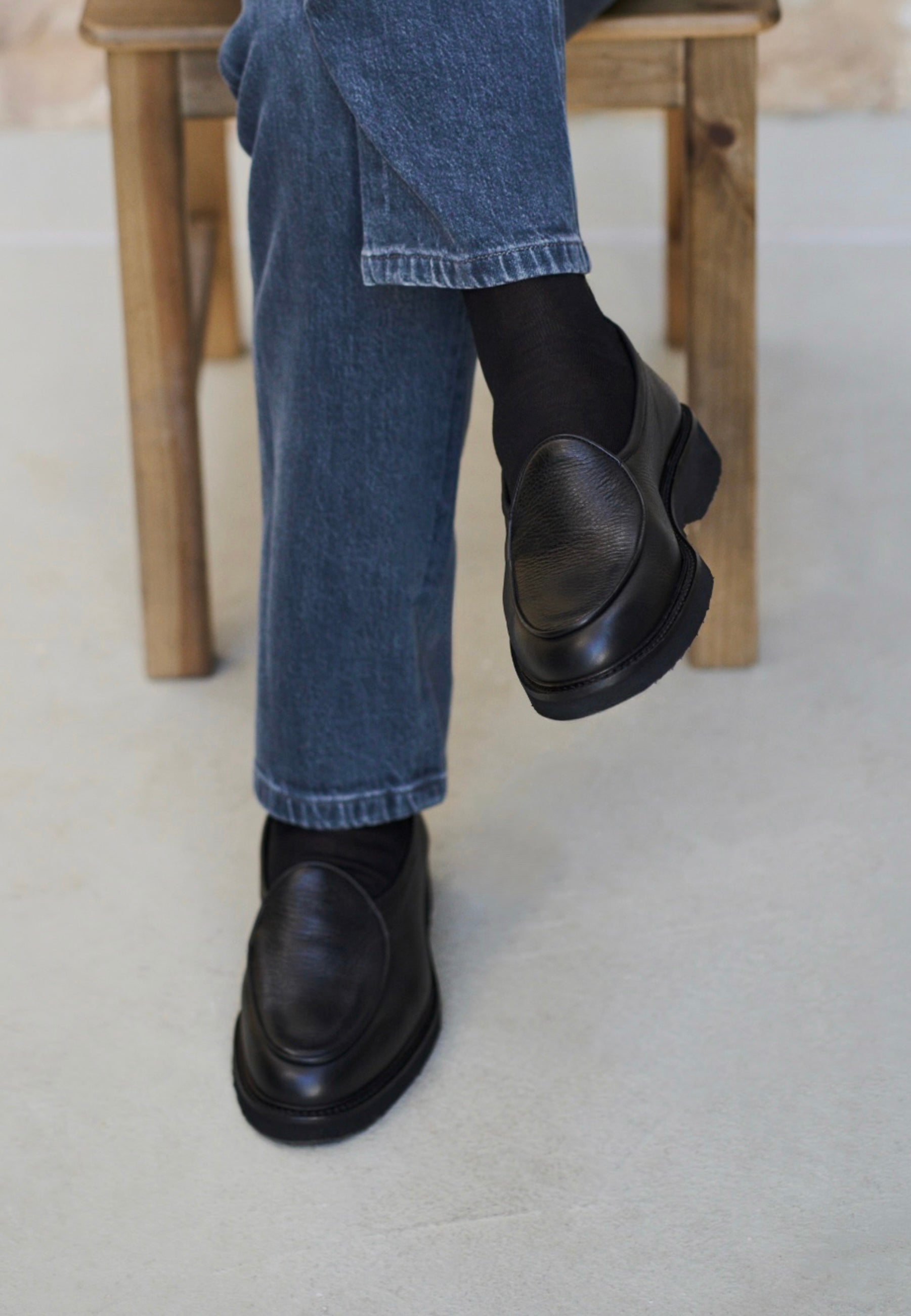 Belgian Loafer - Full-grain Black Leather