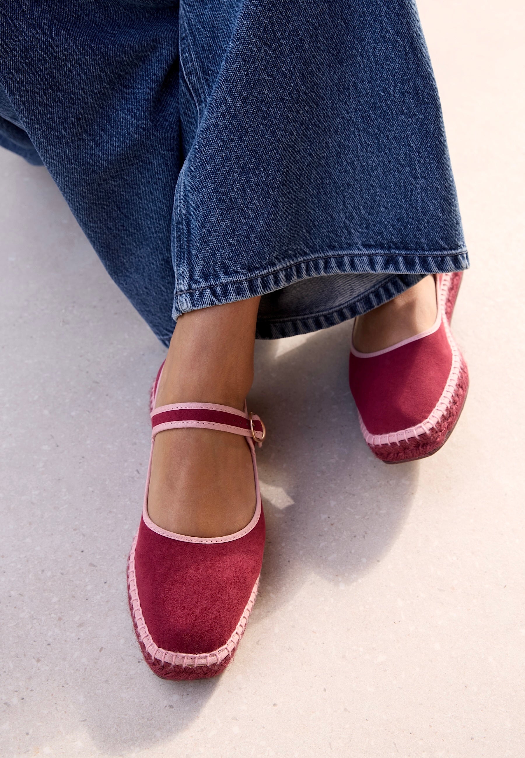 Ballerines - Daim végétalien bleu sarcelle