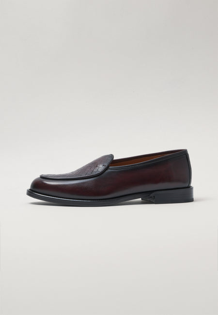 Belgian Woven - Bordeaux Leather
