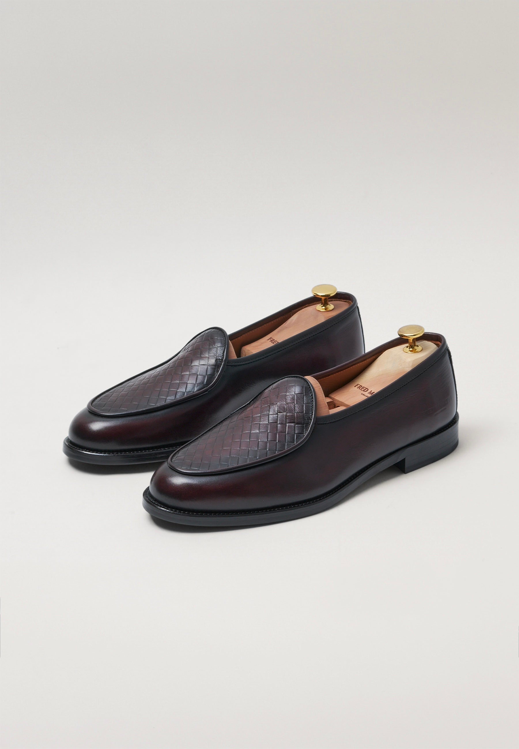Belgian Woven - Bordeaux Leather